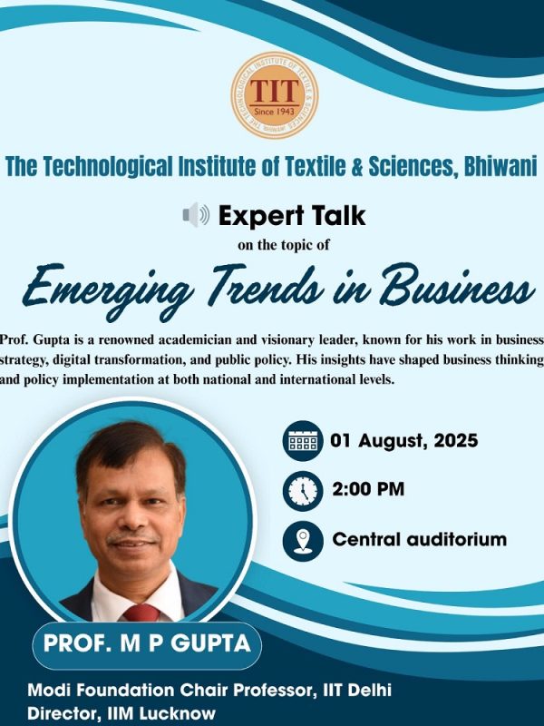 Expert Talk Prof MP Gupta