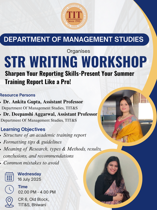 STR Writing Workshop